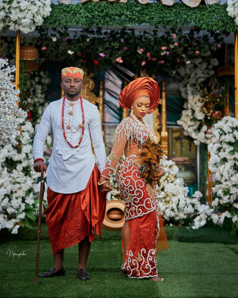 Eccentric Niger Delta Wedding Styles for Couple 