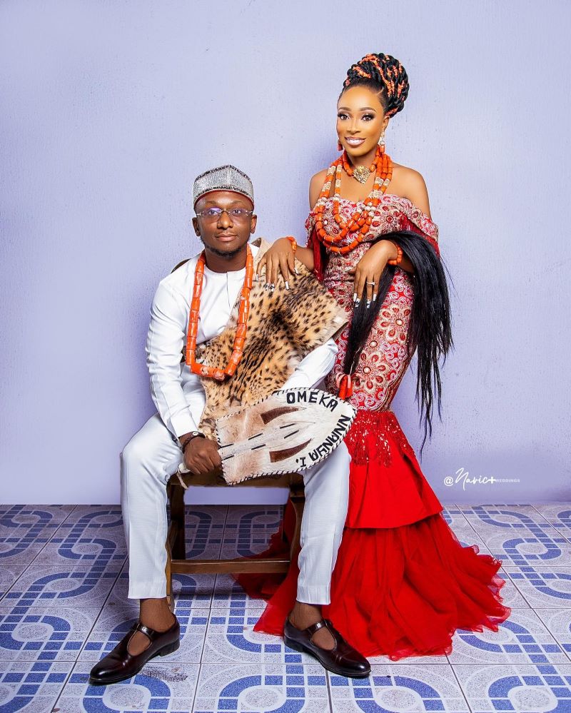 Outlandish Asoebi Styles for Igbo Couple