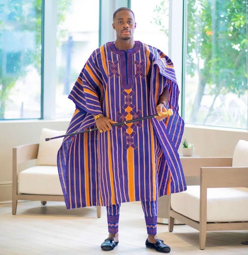 Groom in Agbada outfit