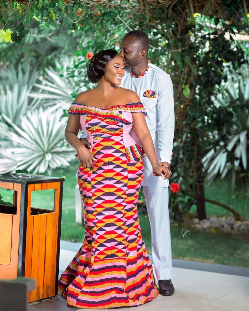 Kente styles for Ghanaian Couple