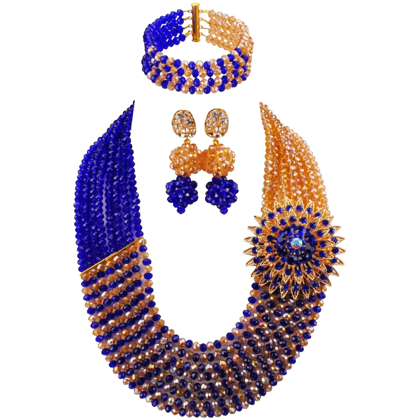 Blue Crystal  Beads