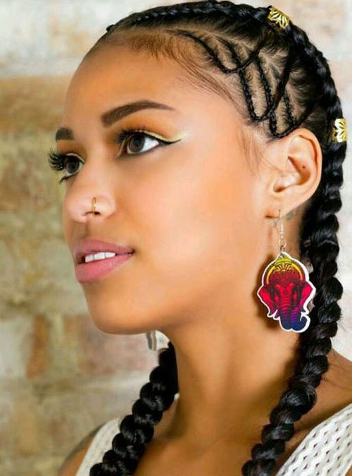 Cornrow Hairstyle with extension 2