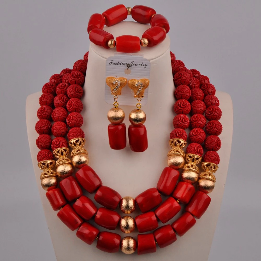 Red Coral Beads - Nigerian Traditional Jewelry