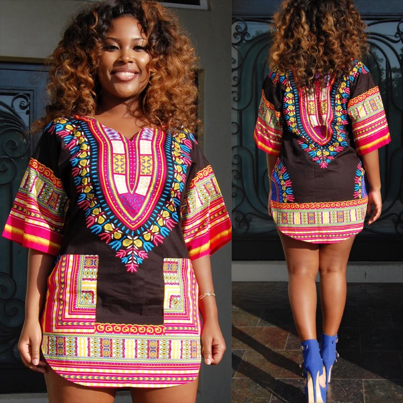 Dashiki Dress Shirt - African Dresses for Women