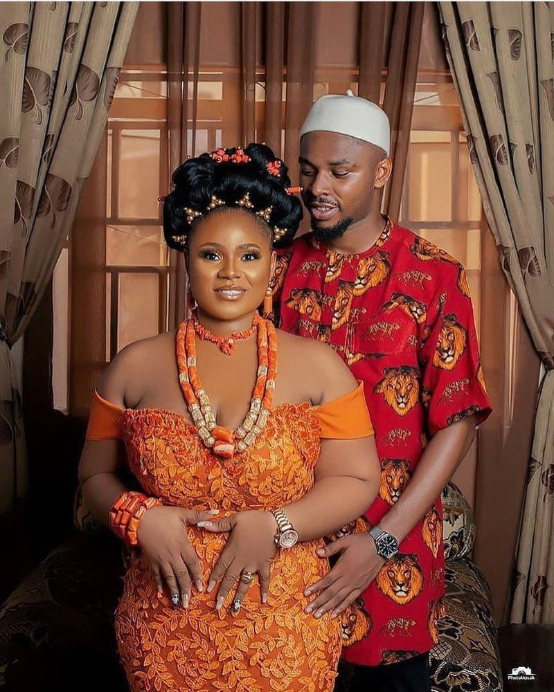Ibo Couple in their traditional wedding attire