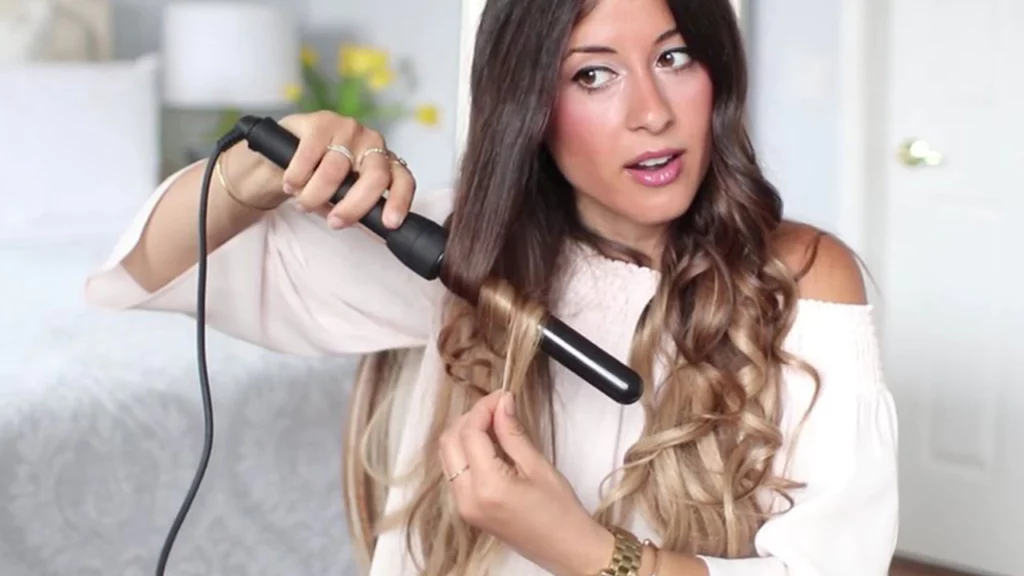 curling straight hair with hot iron