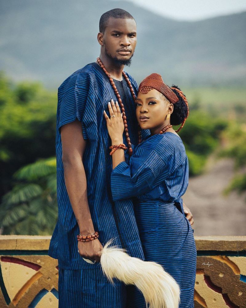 Traditional Engagement Attire for Couple