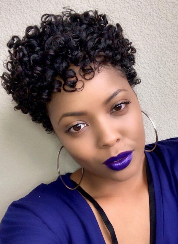 Curly Pixie Hairstyle for Black Women 10
