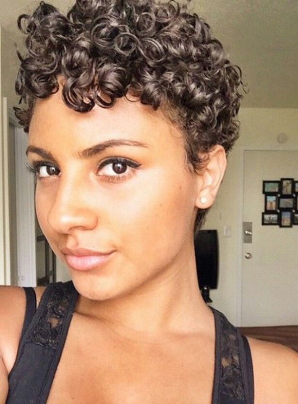 Curly Pixie Hairstyle for Black Women 2