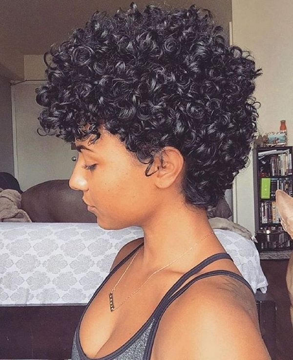 Curly Pixie Hairstyle for Black Women 3