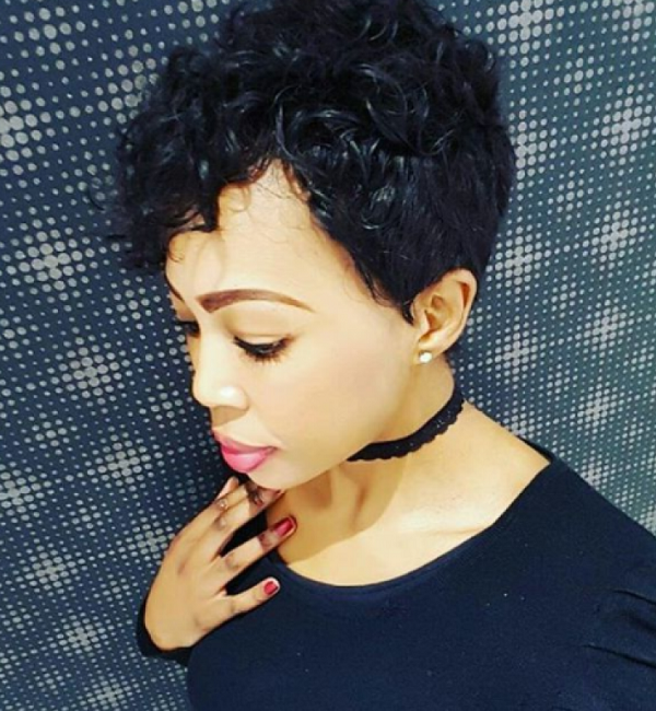 Curly Pixie Hairstyle for Black Women 7