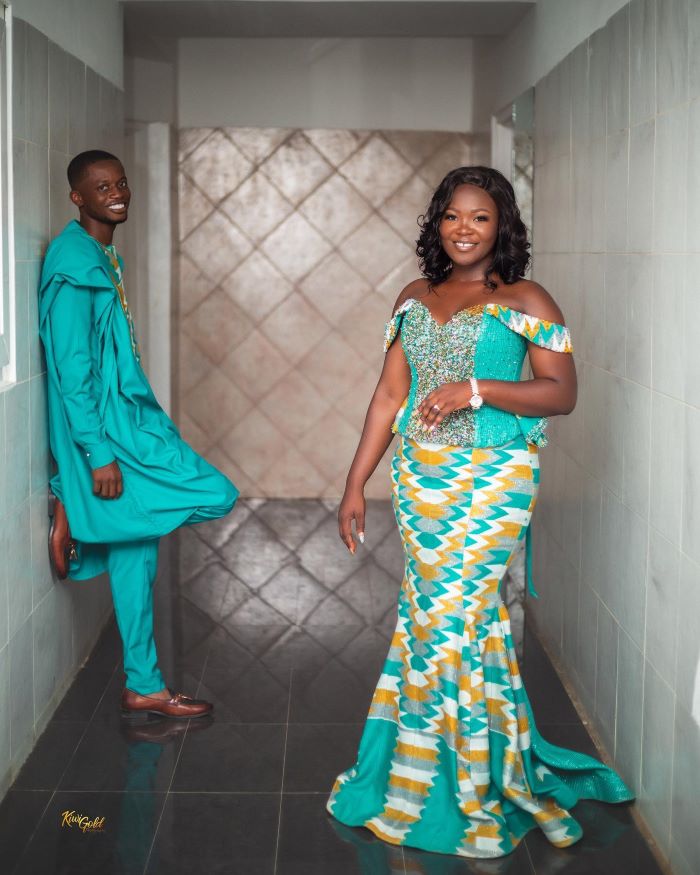 Ghanaian Couple in Kente Style Combo